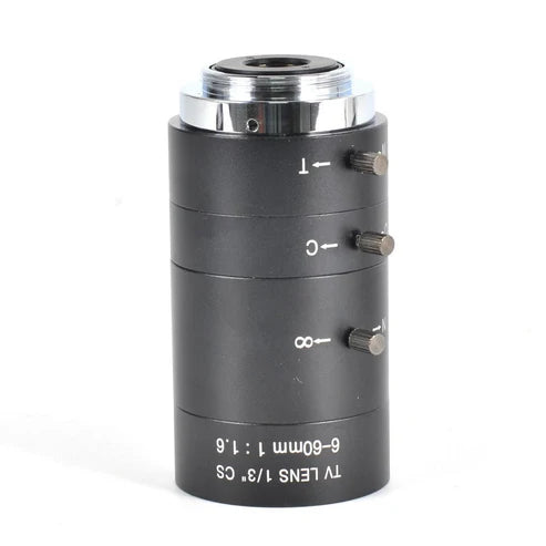 High-Precision 6-60mm Manual Zoom Lens with CS Mount for CCTV & Industrial Cameras