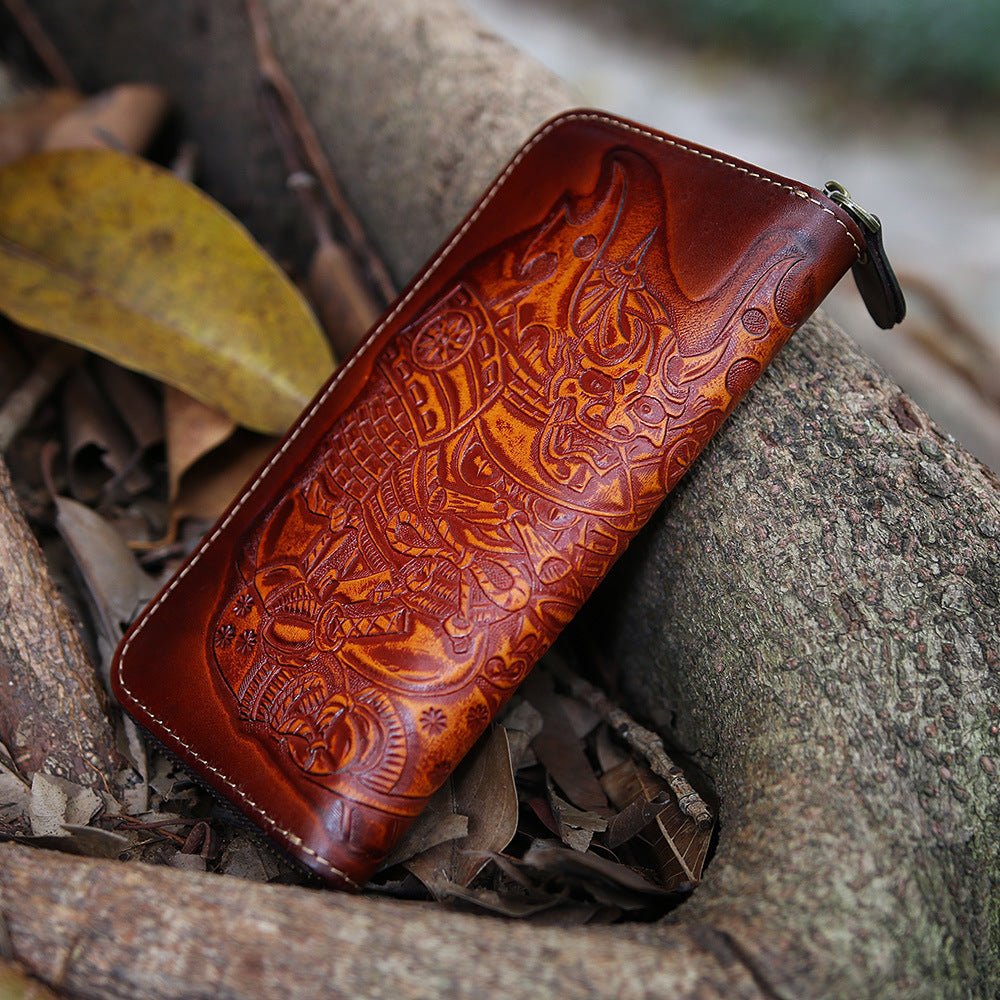 Top Layer Cowhide Men’s Wallet Vintage Clutch – Genuine Leather Medium-Length Wallet | HabibiOffers