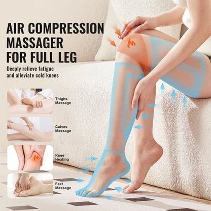 Air Compression Leg Massager – Full Leg Circulation & Fatigue Relief with Adjustable Straps