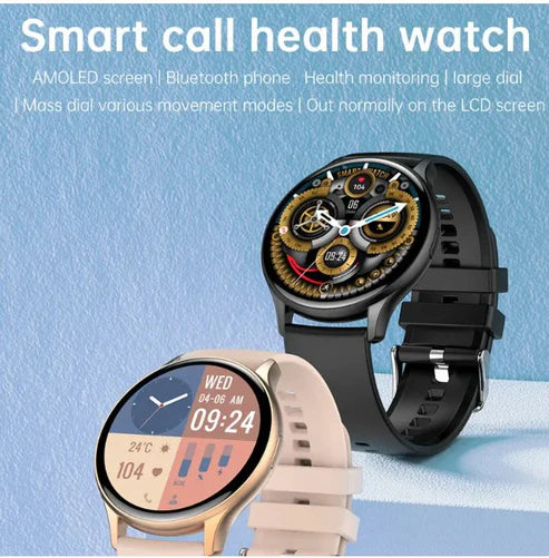 AMOLED Smart Watch – High-Resolution Fitness Tracker with Heart Rate Monitor & Notifications