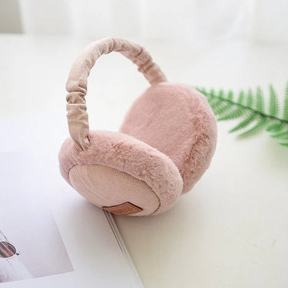 Bluetooth Earmuffs Headphones – Warm Plush Foldable Winter Headset with Adjustable Fit & Wireless Music Playback