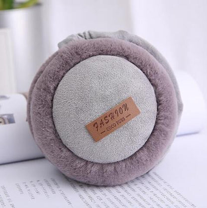 Bluetooth Earmuffs Headphones – Warm Plush Foldable Winter Headset with Adjustable Fit & Wireless Music Playback