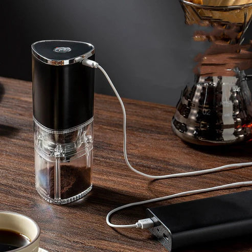 Electric Coffee Grinder | USB Rechargeable Portable Burr Coffee Bean Grinder