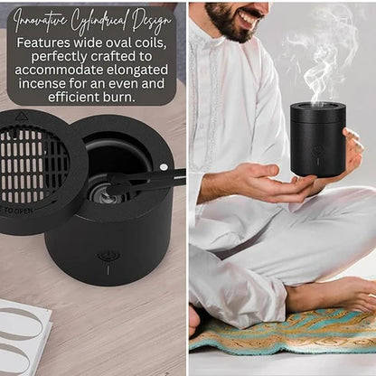 Electric Incense Bakhoor Burner BK-108 | Portable Rechargeable Flameless Burner for Aromatic Oud & Bakhoor