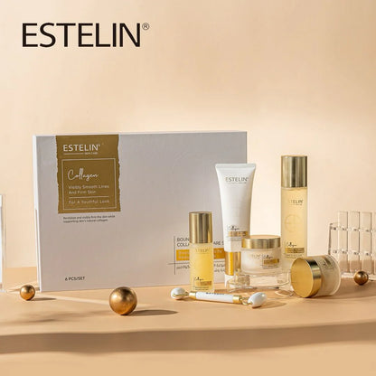 Estelin Bouncy & Firm Collagen Skin Care Set (Original) – 6-in-1 Anti-Aging Kit