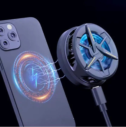Ultimate Gaming Phone Cooler Radiator – Silent Clip-on Fan with RGB Lights & Fast Heat Dissipation