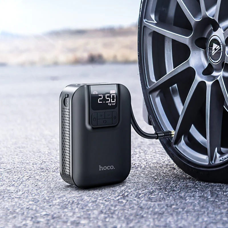Hoco S53 Portable Smart Air Pump – 10,000mAh Multi-Function Inflator & Car Jump Starter