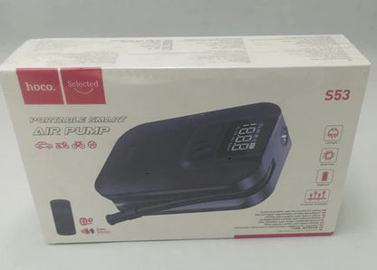 Hoco S53 Portable Smart Air Pump – 10,000mAh Multi-Function Inflator & Car Jump Starter