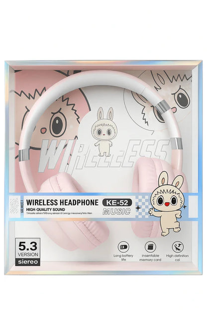 Labubu Wireless Headphones – Cute Bluetooth 5.3 Stereo Headset with Long Battery Life