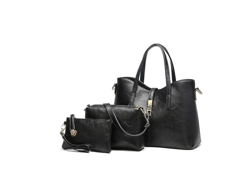 Leather Bags Set for Women (3pcs) | HabibiOffers