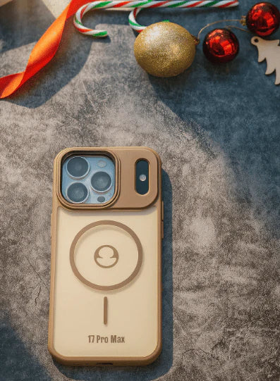 MagSafe Compatible Protective Case for iPhone 17 Pro Max – Clear Glossy Shockproof Cover