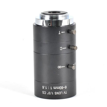 High-Precision 6-60mm Manual Zoom Lens with CS Mount for CCTV & Industrial Cameras