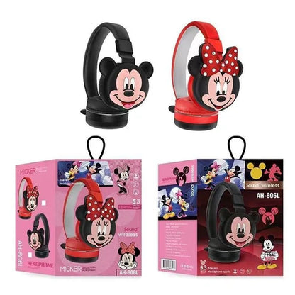 Micker Mickey & Minnie Wireless Headset – Cute Bluetooth 5.3 Stereo Headphones for Kids