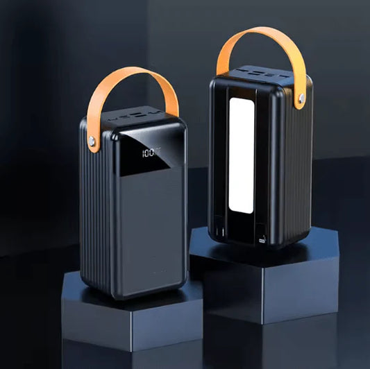 High-Capacity 60000mAh Power Bank with Dual USB/Type-C & LED Lights