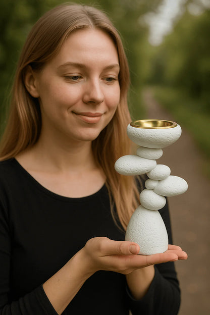 Stone Stack Incense Burner / Candle Holder